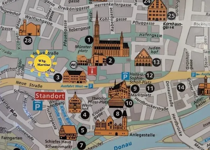 Appartement 100m Zum Ulmer Muenster: 57m² An Der Blau